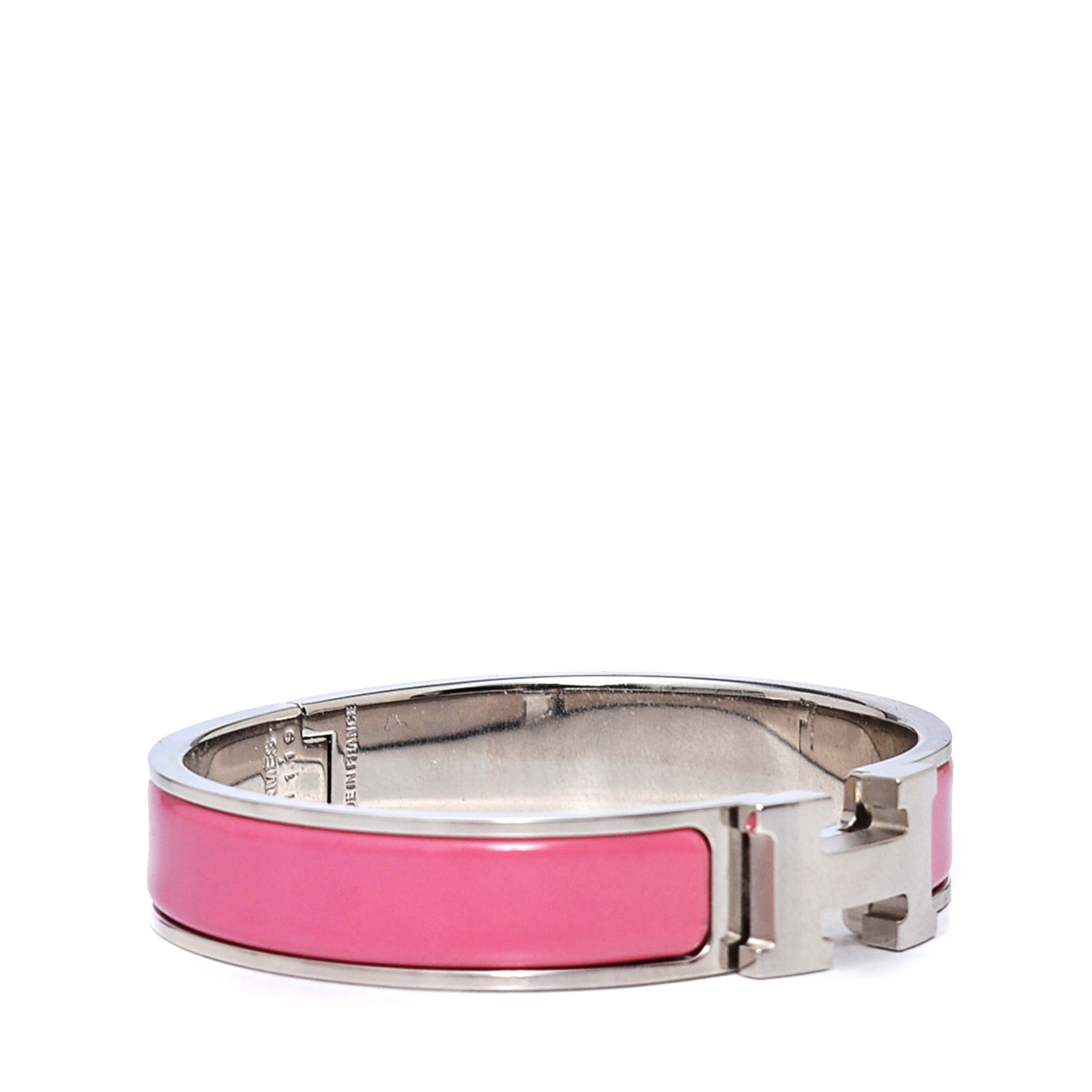 Hermes - Bubblegum Enamel Clic H Bracelet